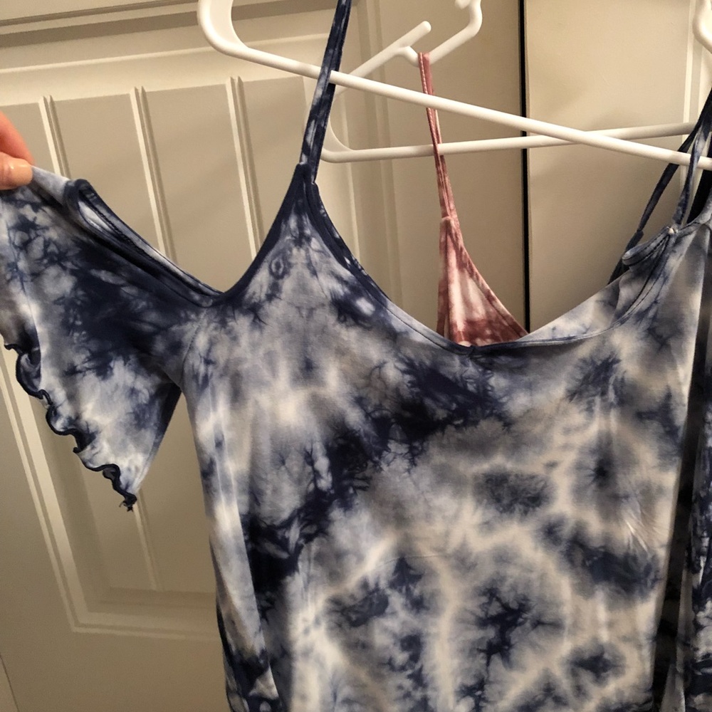 Two cold shoulder tops